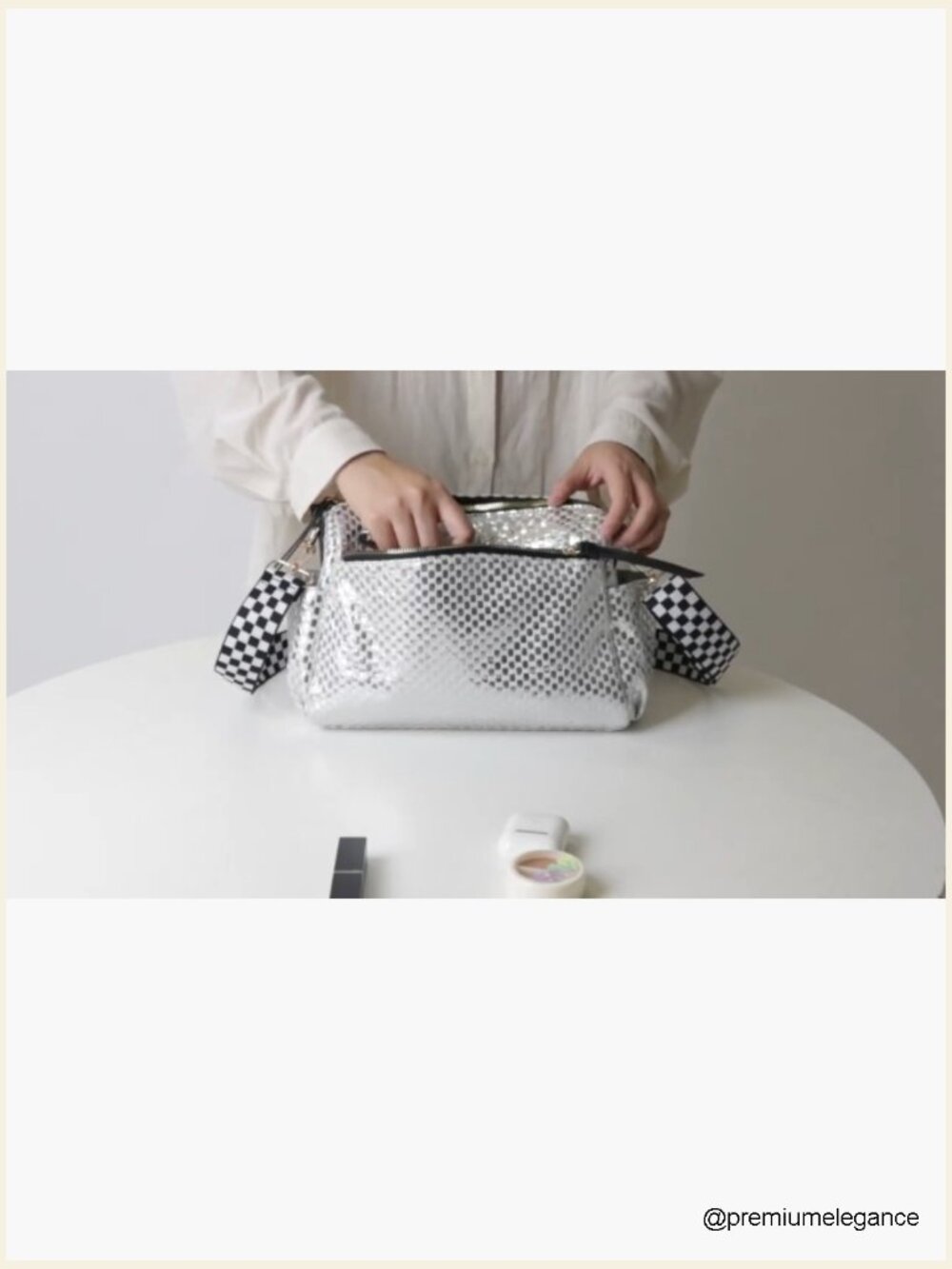 Small Crossbody Bag - Nylon Quilted Purse with Multiple Zippers Fits Phone and - Picture 7 of 7
